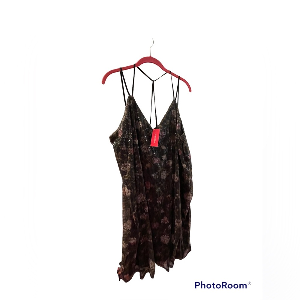 Sequined Floral Dress